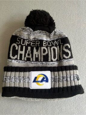 Las Angeles Rams Beanie Super Bowl Champions LVI Adult New Era Wool Blend